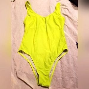 Neon one piece swim